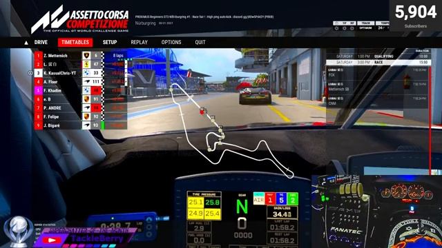Wheel-to-Wheel Online: Assetto Corsa Competizione Racing Wheel-to-Wheel LIVE!!! say hi and Chill смотреть онлайн