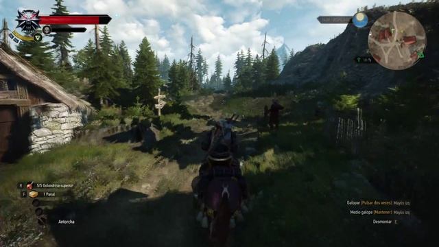 The Witcher 3 -Paseo a caballo/horse ride- смотреть онлайн