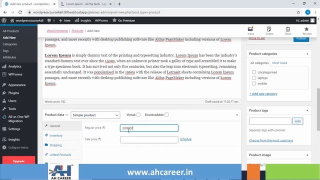 17. Adding Products to E-Commerce site | WordPress in Telugu смотреть онлайн
