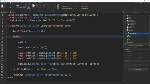 How to make a Camera Shake in Roblox Studio смотреть онлайн