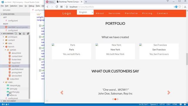 Step 6: Make a dynamic multilanguage menu in Hugo смотреть онлайн