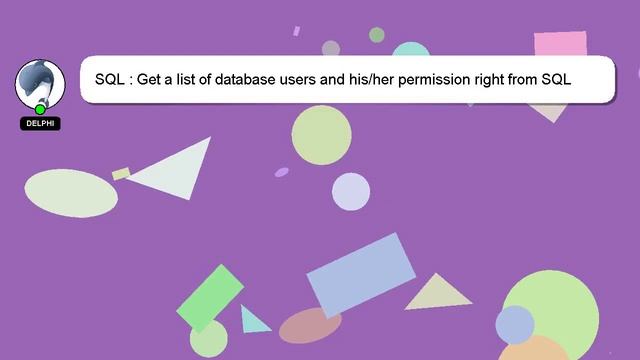 SQL : Get a list of database users and his/her permission right from SQL Server смотреть онлайн