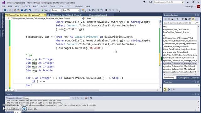 VB.NET - How To Get The DataGridView Column Max, Min, Sum, Average Value Using VB NET [ With Code ] смотреть онлайн
