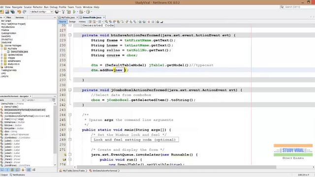 Java Swing (GUI) Use of JTable from JTextFields - Study Viral смотреть онлайн