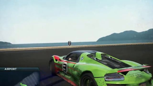 Need for speed most wanted, porsche 918 drifting in the airport. смотреть онлайн