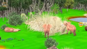 10 Monster Lions vs 10 Zombie Mammoth vs Ice Monster Fight For Cow Cartoon Saved By Woolly Mammoth