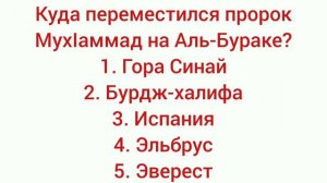 Исламская викторина. Часть ӏ