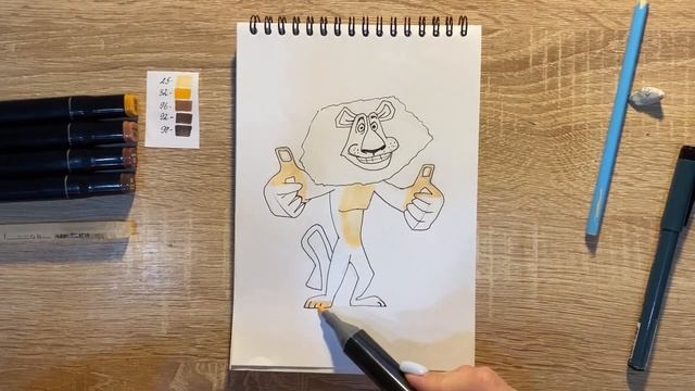 Как нарисовать Алекса карандашом и скетч маркерами | Рисунок для детей, поэтапно и легко смотреть онлайн