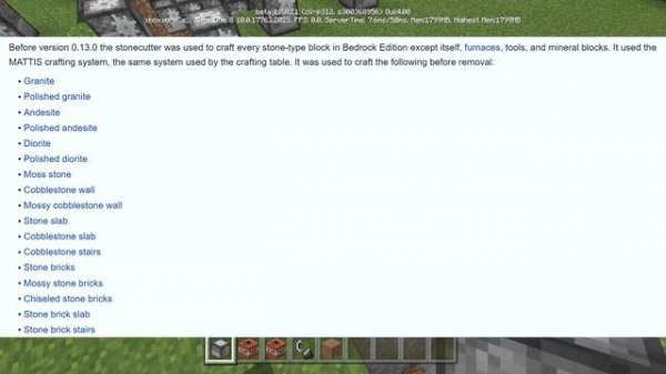 Minecraft - STONECUTTER in 1.8? [ Next Update ?!?! ] Bedrock / Java / Console