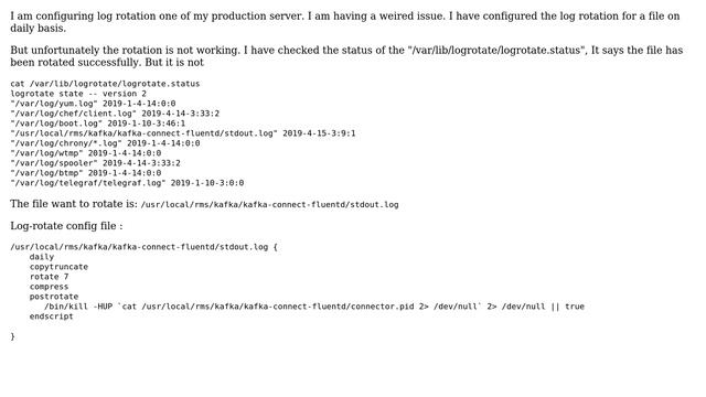 DevOps & SysAdmins: Issue : log-rotate is not working смотреть онлайн