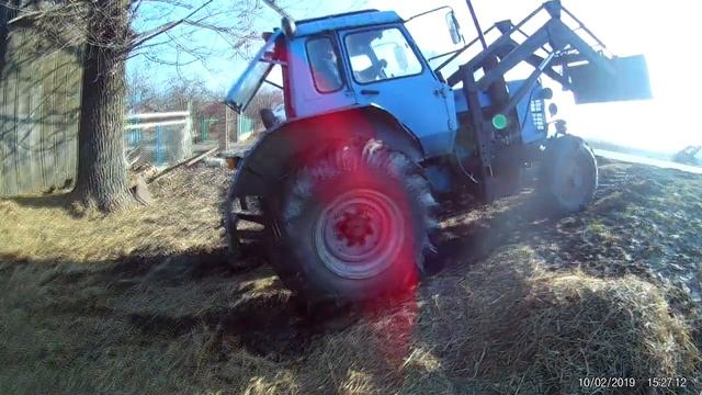 мтз 80 погрузка рулонов смотреть онлайн