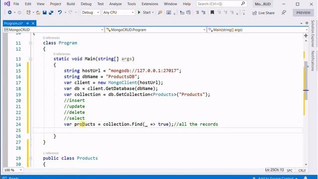 MongoDB C# CRUD Example | Connect to MongoDB server | C# with NoSQL смотреть онлайн