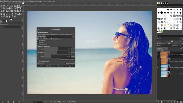 Sommerlichen Look erzeugen in Gimp 2.10.10 смотреть онлайн