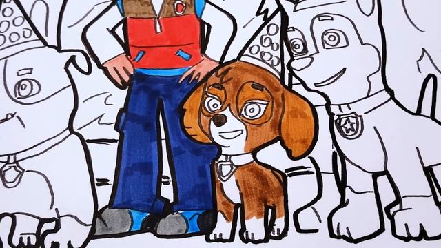 PAW PATROL Coloring Pages | Drawing and Painting Paw Patrol at a Party смотреть онлайн