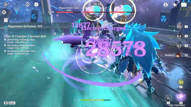 Тарталья интернейшанл и Ноэль с Юнь Цзинь (Genshin Impact 3.4-3.5 Витая Бездна 12 этаж)