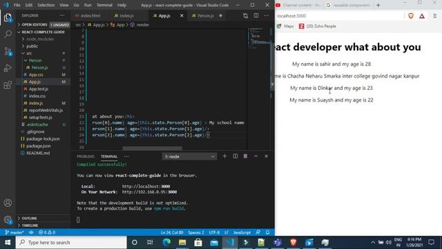 ReactJs Tutorial:15 What is State in ReactJs| EventHandler| onClick смотреть онлайн