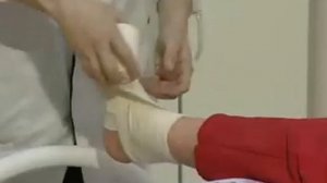 Восьмиобразная повязка на голеностоп