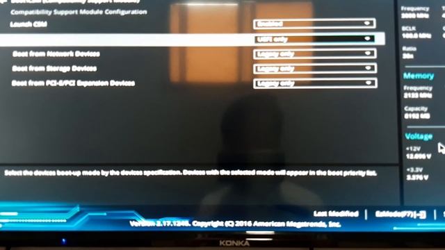 UEFI-BIOS UTILITY MODE (CONFIGURE  TO UEFI MODE L LEGACY MODE)