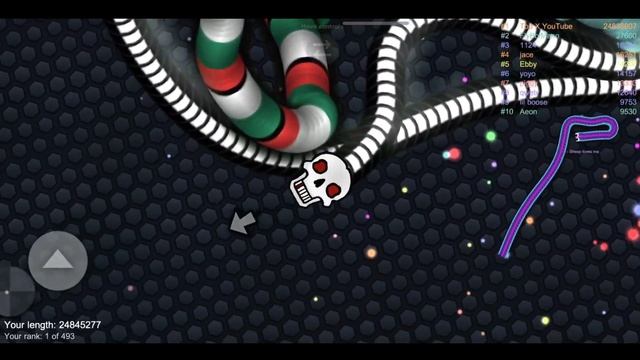 Slither.io A.I. SKELETON Vs GIANT Pro Snakes - Epic Skin Slitherio Vip Gameplay - World Record