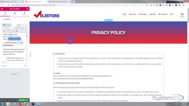 Elementor Ecommerce Add A GDPR Privacy Policy Page ? смотреть онлайн