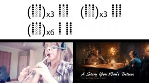 Gwent Flute Song 'A Story You Won't Believe' (The Witcher 3) on Tin Whistle D + tabs tutorial