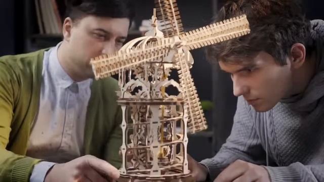 Деревянный механический конструктор Ugears Мельница Башня 49 35 см, 585 эл, 70055, Ugears
