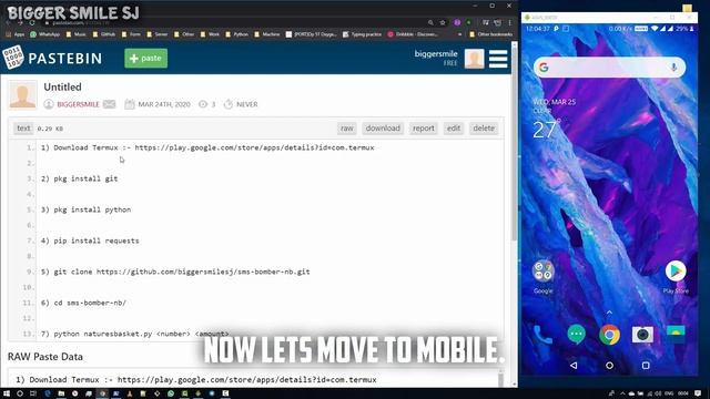OTP Bomber 2 | OTP Prank on Anybody | Python | Termux | 2020 смотреть онлайн