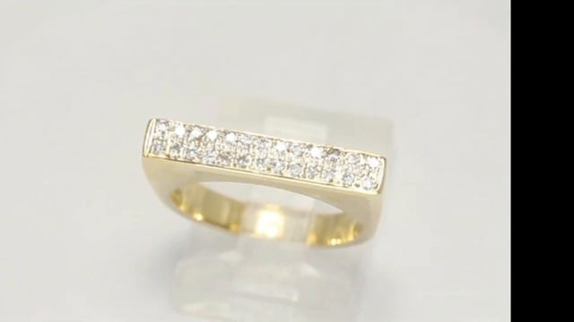 Diamond Bar Ring .20CT 14K Yellow Gold Size 6 - 31920 смотреть онлайн