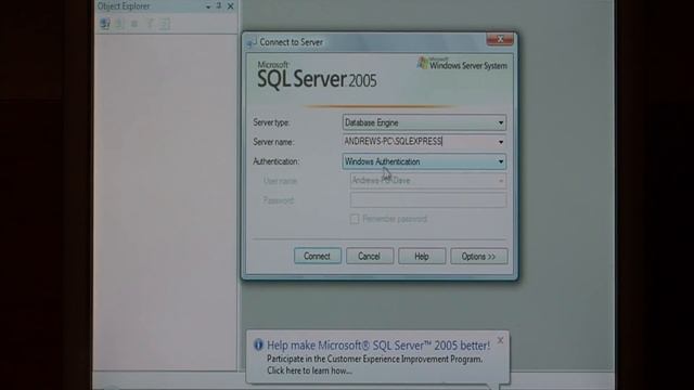 Software Tips & Lessons : Connecting to a Database in the SQL Server смотреть онлайн