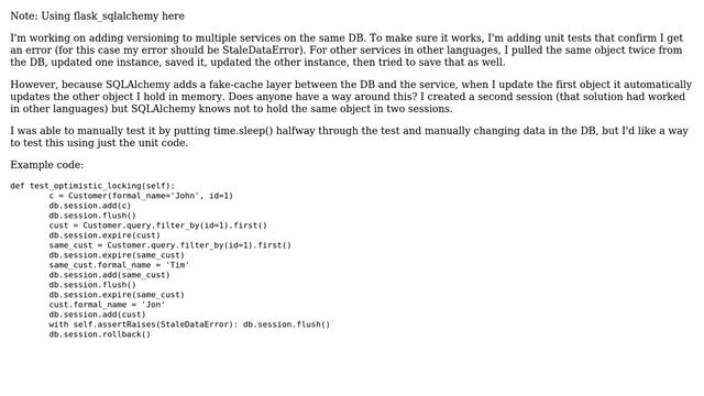 How to test SQLAlchemy versioning in unit tests - Python? (2 Solutions!!) смотреть онлайн