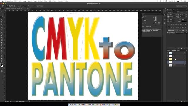 CMYK to PANTONE in Photoshop смотреть онлайн