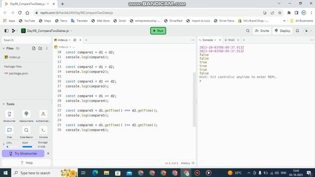 #day98 Day98 Compare two Dates JavaScript Program #100daysofcodechallenge #programming #coding смотреть онлайн