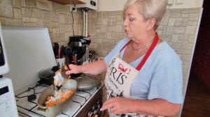 Сегодня у нас тушёный картофель с куринными желудками ??