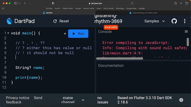 What is null safety | how to handle in Real Time in dart & flutter | sai gopi смотреть онлайн