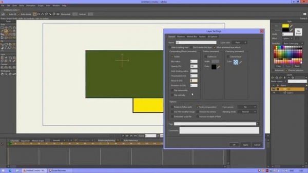 MOHO 7.02.1 LAYER SETTINGS - VECTOR - GENERAL (Anime Studio/MOHOPRO) видеоурок на русском Moho_Pro