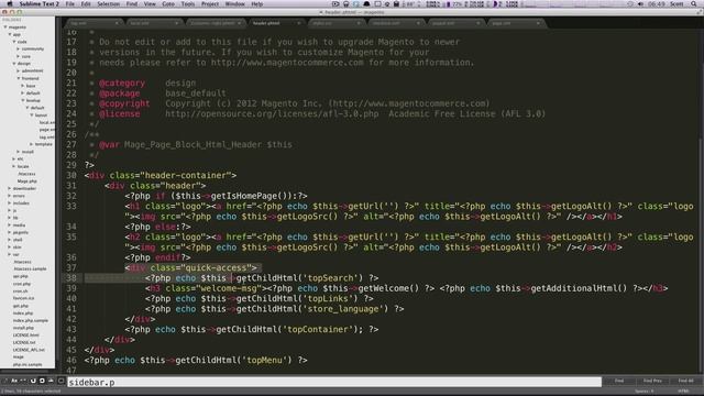 Theming Magento Community #12 - Cleaning Up Our Header Part 1 смотреть онлайн