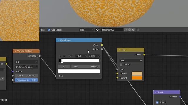 Honeymelon shading with nodes in Blender 2.82 (shader editor- procedural) 1/2 смотреть онлайн