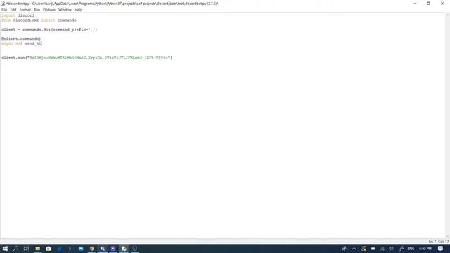 How to Make a Discord Bot in Python Rewrite Part 3(Making Commands) смотреть онлайн