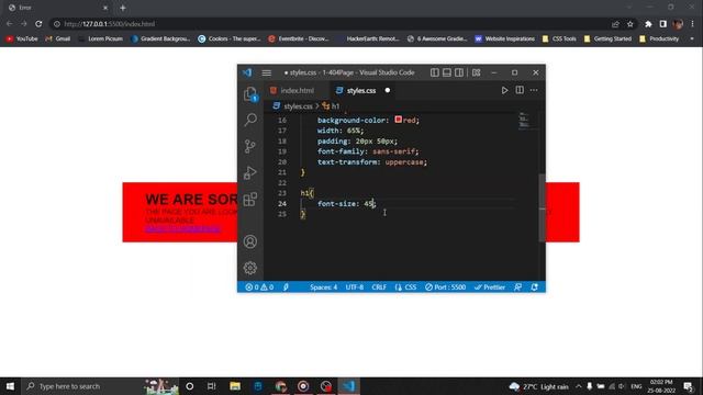Create a beautiful 404 Error Page using HTML & CSS смотреть онлайн