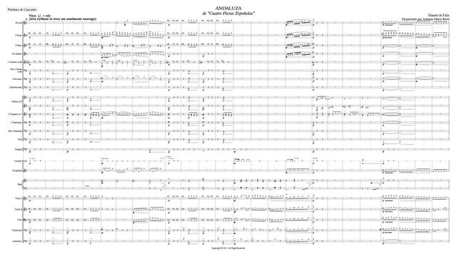 ANDALUZA de "Cuatro Piezas Españolas" (Manuel de Falla/Orq. Reed) (mm. 1 -24) смотреть онлайн