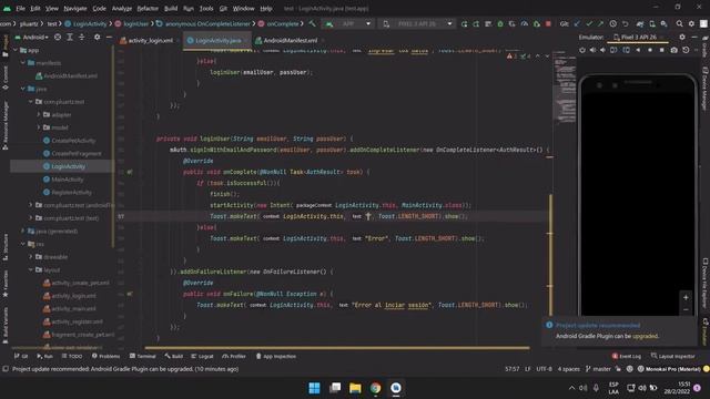 8. Login con correo y contraseña usando Firebase en android studio - Java смотреть онлайн