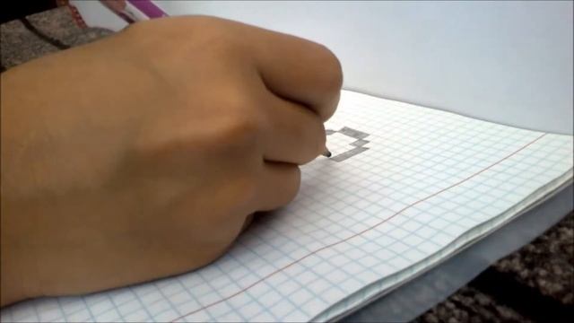 Как нарисовать сердечко по клеточкам?! смотреть онлайн