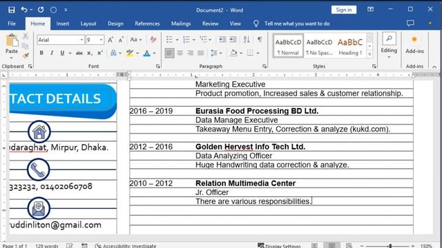 How to create CV | MS Word Full Course in Bangla | Class- 13 смотреть онлайн