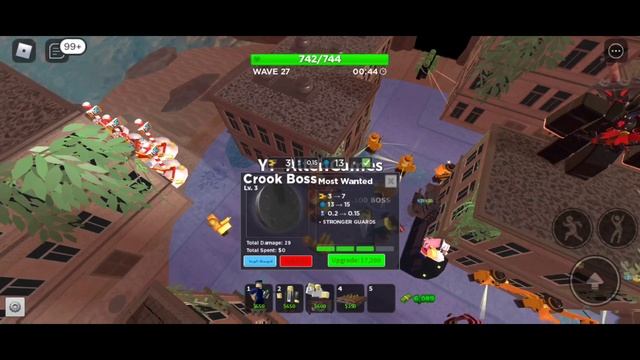Золотой Крук Босс против Fallen mode, gold crook boss vs fallen, Tower Defense Simulator 2022 смотреть онлайн