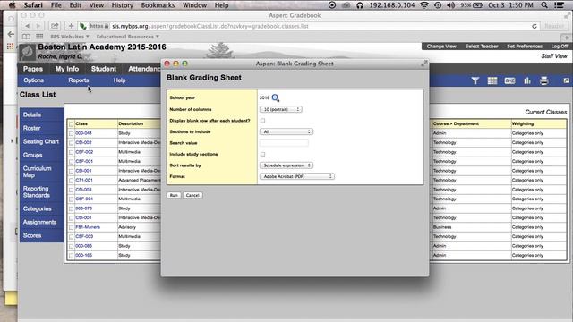 TECH TIP: How To Print Blank Grading Sheets In Aspen