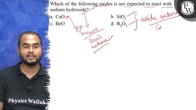 Which of the following oxides is not expected to react with sodium hydroxide?
a. CaO
b. SiO_2
c. .. смотреть онлайн
