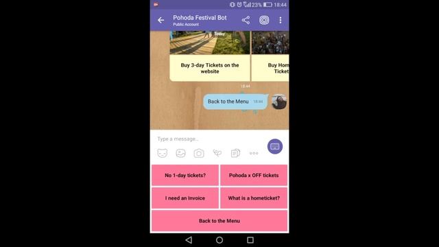 Pohoda Bot on Viber - Demo Video смотреть онлайн