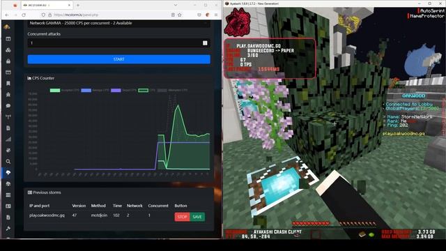 How to ddos minecraft server ( MCSTORM ) смотреть онлайн