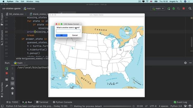 U.S. States Game Part 3_Saving Data to csv | 100 Days of Code: The Complete Python Pro Bootcamp смотреть онлайн