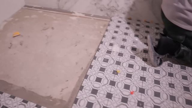 Подготовка и укладка плитки 3, 20 на 1, 60 ВЕСЬ ПРОЦЕСС.